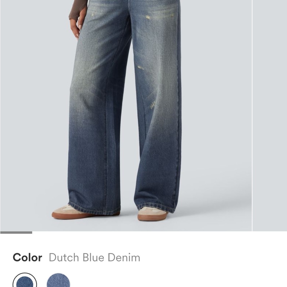 HALARA Dutch Blue Wide-Leg Jeans